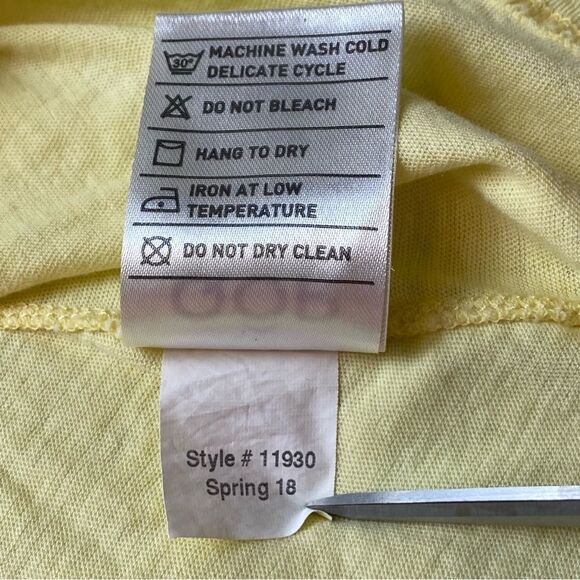 Qor Yellow Cotton Cashmere Blend Racer Back Tank Size Medium - Picture 5 of 8